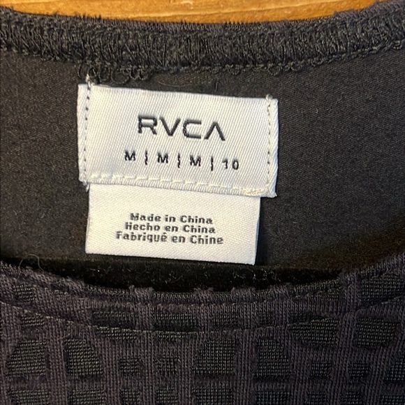 RVCA Black Sleeveless Lace Dress‎ Mini Cocktail Party Event Elegant Layering Md - Picture 3 of 9